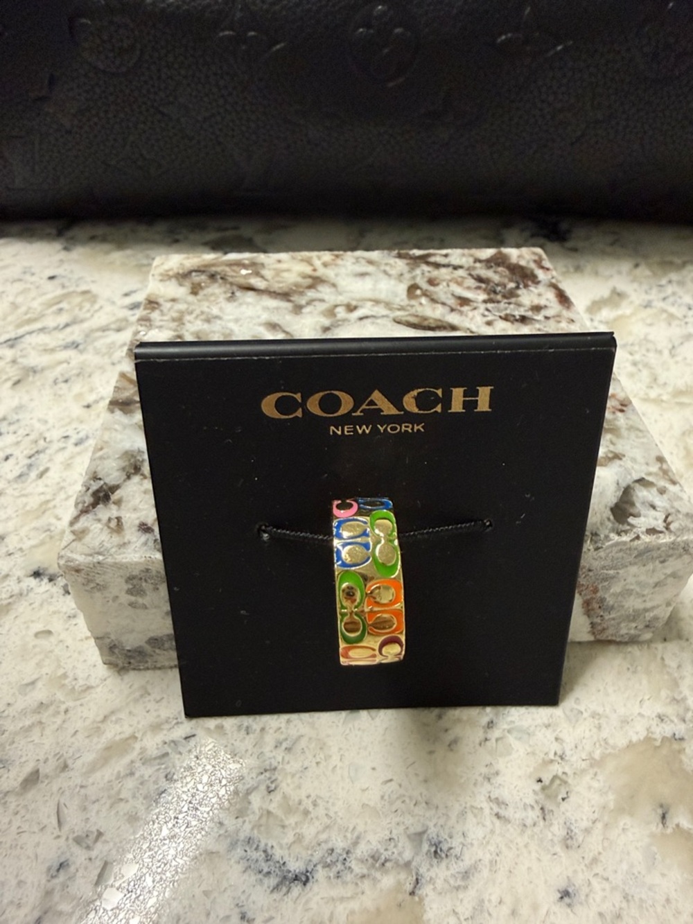 COACH Multicolor Signature C Ring